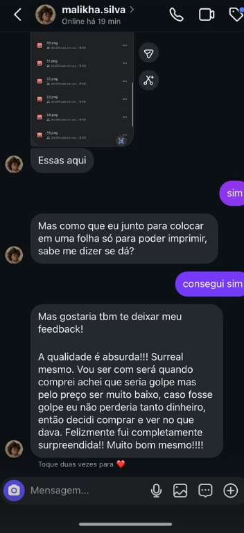 Feedback de cliente sobre a qualidade